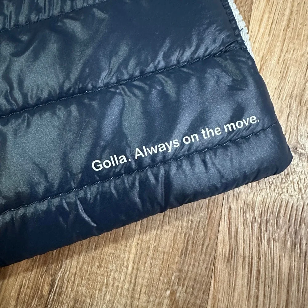 GOLLA |‎ Navy Blue Quilted Wristlet Pouch Zip Top Coin Purse